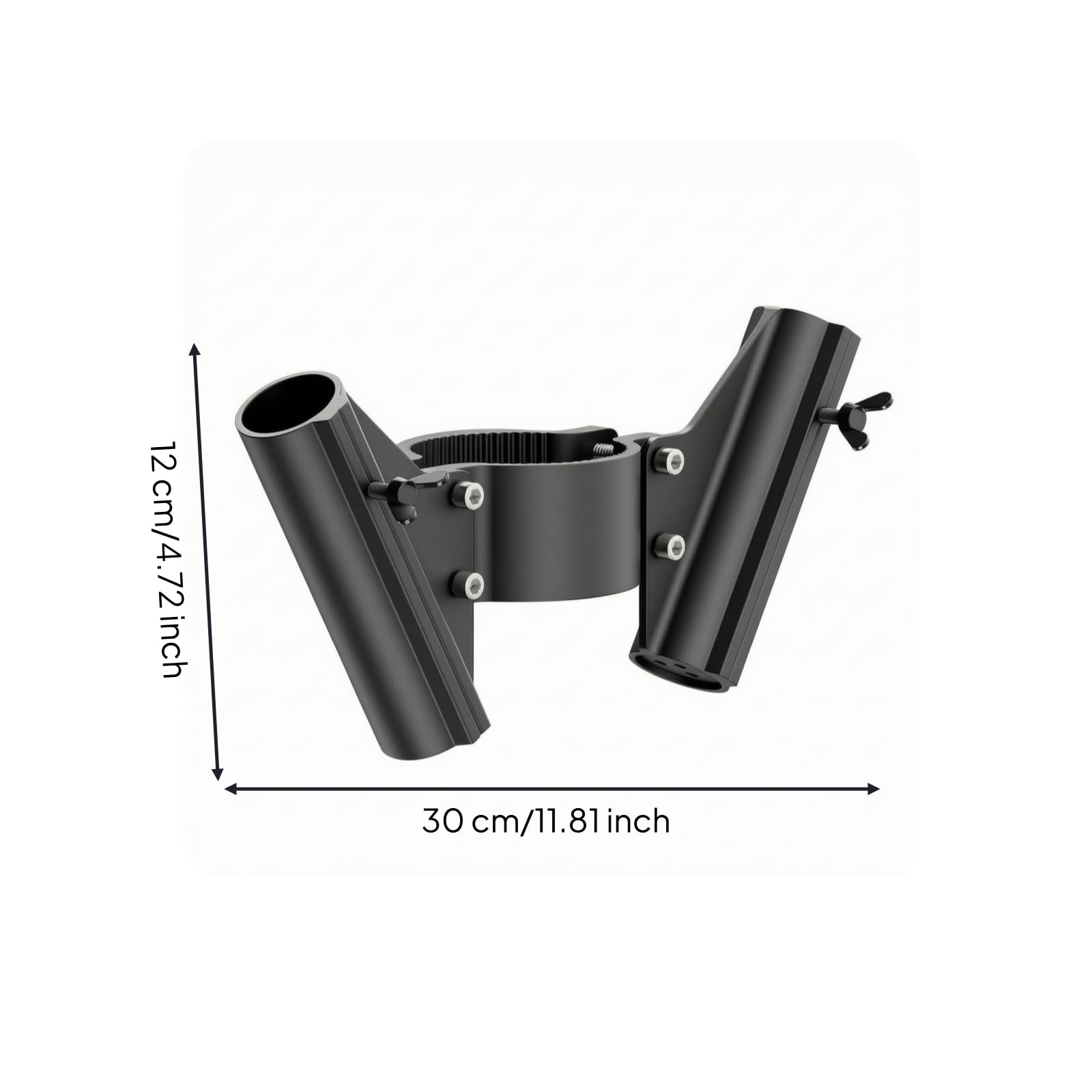 Support Drapeau Collier Serrage Cylindrique Robuste Résistant Contre Intempéries pr Camping, Rassemblements Extérieurs, Tailgating