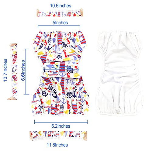 Image of Langsprit 3 Pack Swim Diaper for Baby & Toddle,Reuseable Washable Diaper Swim for Swimming Lesson & Baby Shower Gifts