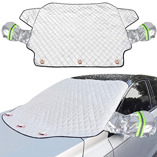 Copriparabrezza Invernale Con Magneti - Antighiaccio, Antineve, 10 Magneti, Cinture Antifurto, Riflettente