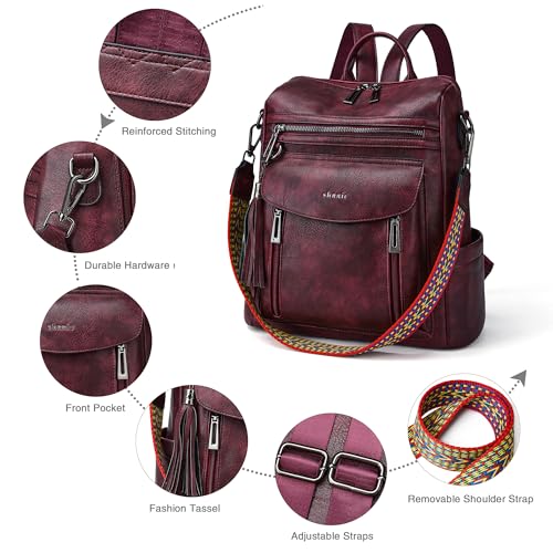 Image of Shrrie Backpack Purse for Women Fashion Leather Backpack Purse Designer Travel Backpack Shoulder Bag