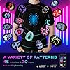 Led T-Shirt with Bluetooth Programmable App, Glow in The Dark Shirts with Led Shining Panel, Light Up Shirt for Rave Party #1