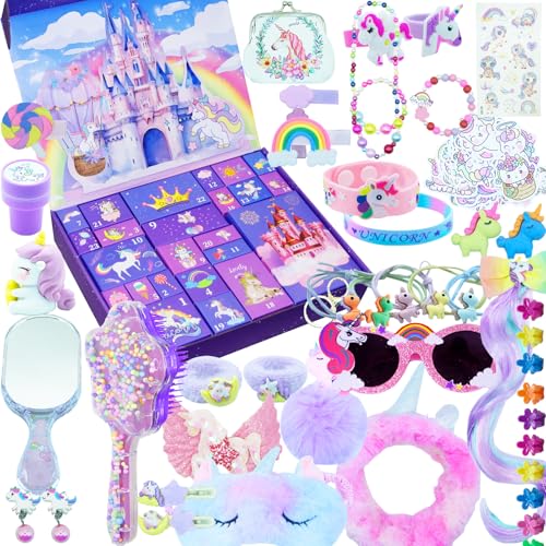 Decodinli Advent Calendar 2025 Girls, Unicorn Gifts for Girl Christmas