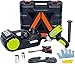 E-HEELP Electric Car Jack Kit 5Ton 12V Hydraulic (Lifting Range: 6.1-20.86 inch) with Impact Wrench & Inflator for Car SUV Sedan MPV with LCD & Tire Pressure Display