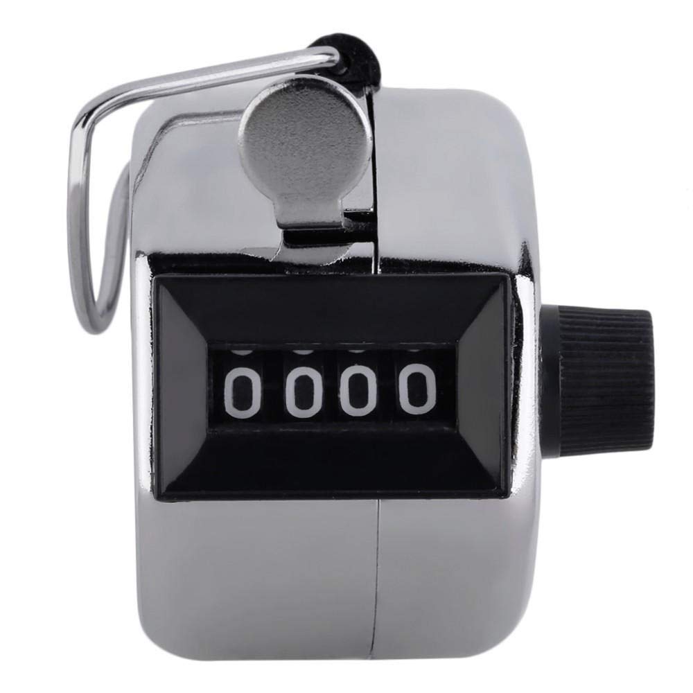 Contatore manuale a 4 cifre a mano contatori in metallo a mano a clicker meccanico Palm Click contatore 1 pz conveniente e di buona qualità durevole