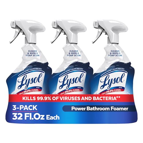 Lysol Power Foaming Bathroom Cleaner,Multipurpose Cleaner For Showers,Bathtubs,Sinks,Disinfectant...