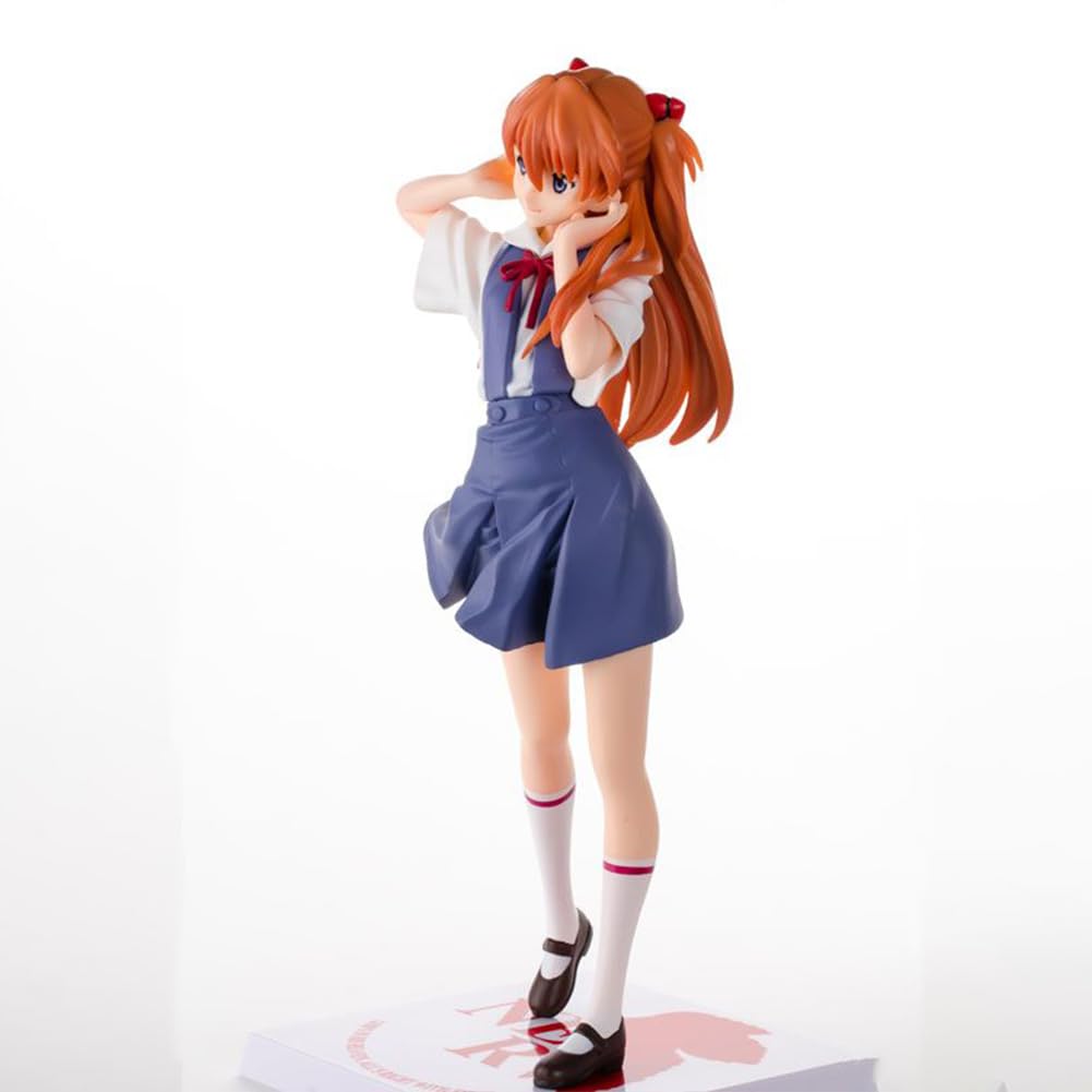 Anime Asuka Langley Soryu figurka stojąca pozycja PCW model 21 cm anime figurka esktop ozdoba dekoracja kolekcjonerska