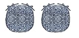RSH Décor Indoor Outdoor Patio Furniture Set of 2 Tufted Bistro Round Chair Seat Cushion Pads with...