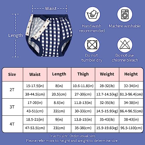 image for BIG ELEPHANT Baby Side Button Training Pants, Reusable Snaps on 100% C