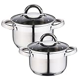 Renberg Stieltöpfe, Edelstahl, Chrom, 26 cm