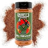 Grill Your As* Off Crispy's Mango Habanero BBQ Rub – 15oz Award-Winning Sweet & Spicy Dry Rub & Grill Seasoning for Beef, Steak, Burgers, Pork & Chicken – All-Natural BBQ Rub, No MSG, Gluten Free, Made in USA, 100% Veteran Owned