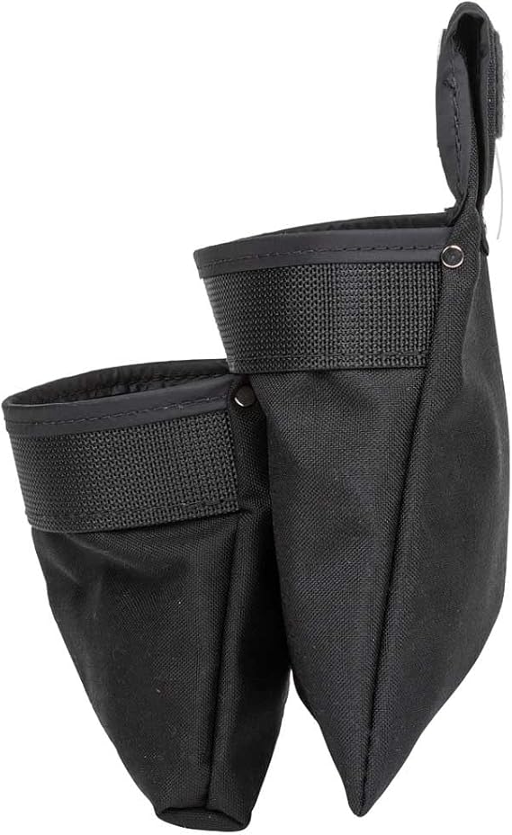 Klein Tools 5702 Tool Pouch, Powerline Series Utility Pouch Fits Tool Belts up to 2.5-Inch, Strong Rivet Reinforced Stitching, 2-Pocket