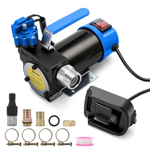 Pompe Diesel Compatible avec Makita 18V, Pompe Gasoil Électrique de Transfert Carburant 40–45 L/Min, Pompe Portable pour Fioul avec Fonction Start/Stop...