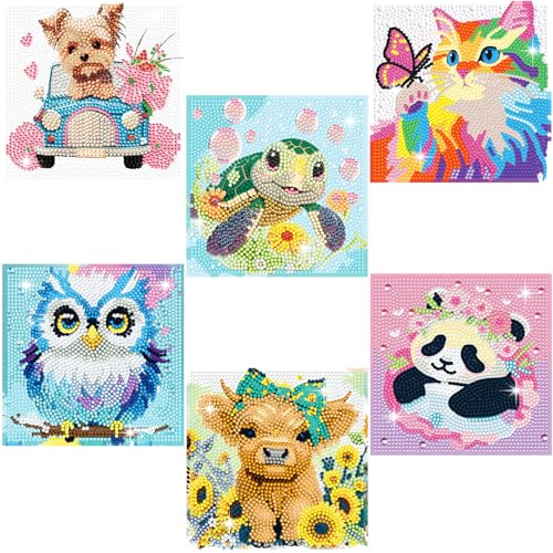 6-Pack Diamond Painting Kits for Kids
