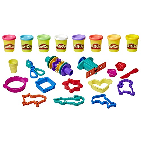 Play-Doh Large Tools and Storage Activity Set for Children Aged 3 Years and Up with 8 Non-Toxic Colours and 20-Plus Tools