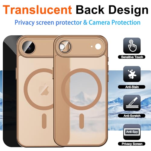 Image of for iPhone Air Case with Privacy Screen Protector, Brown