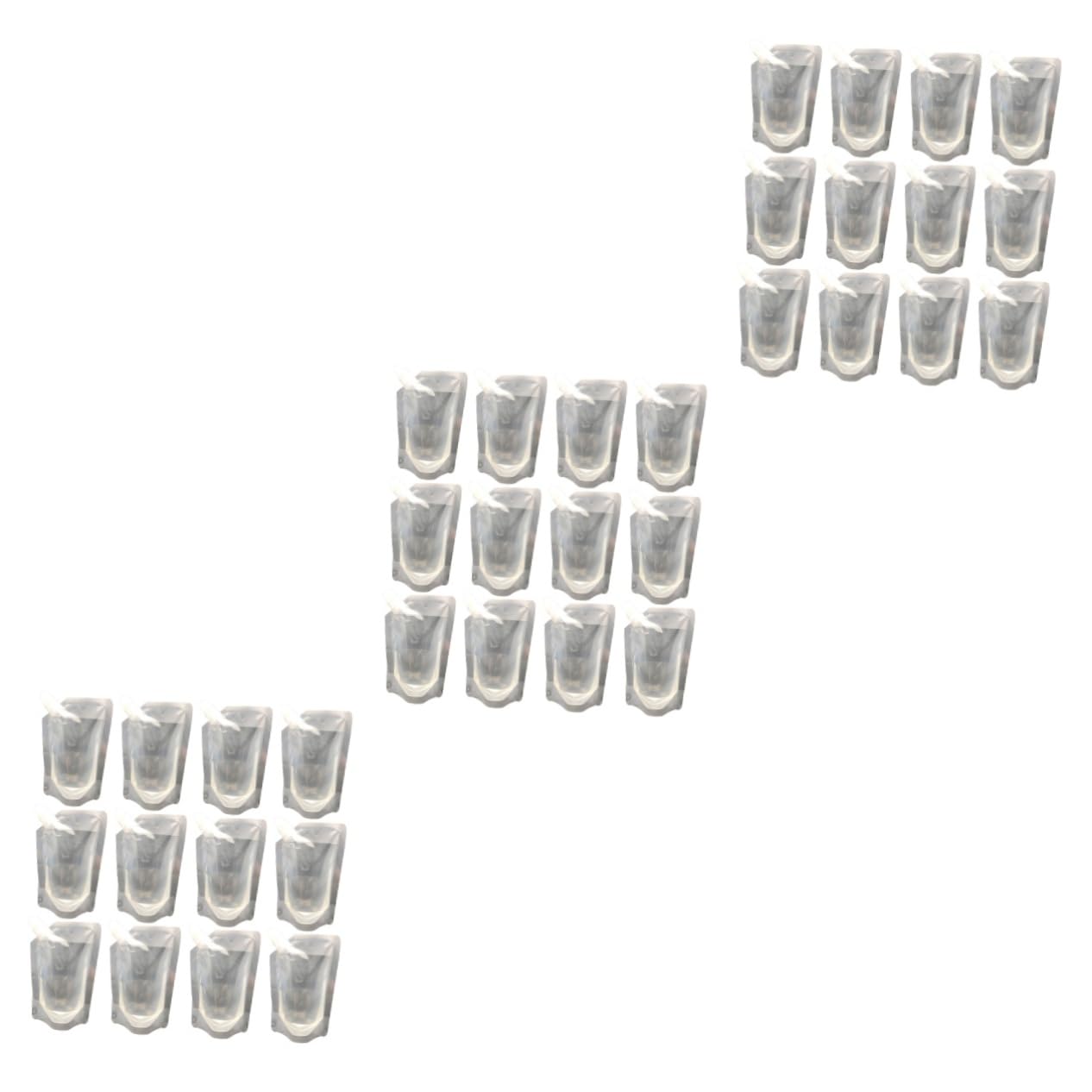 BESTonZON 150 pcs Transparent liquid flask drink bag concealable flasks booze flask smoothie bags flask booze bag plastic carafe Drinking Flasks Thick section whisky travel