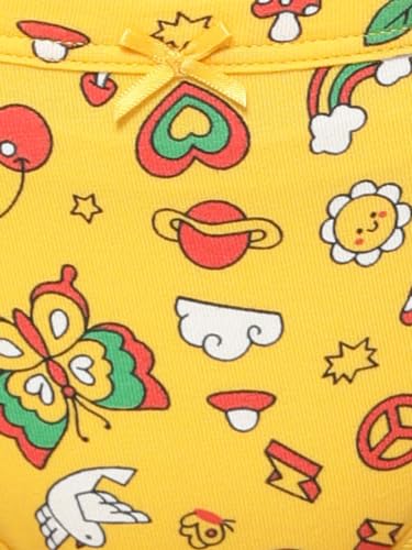 Image of Clovia Women's 100% Cotton Low Waist Outer Elastic Bikini Panty in Yellow