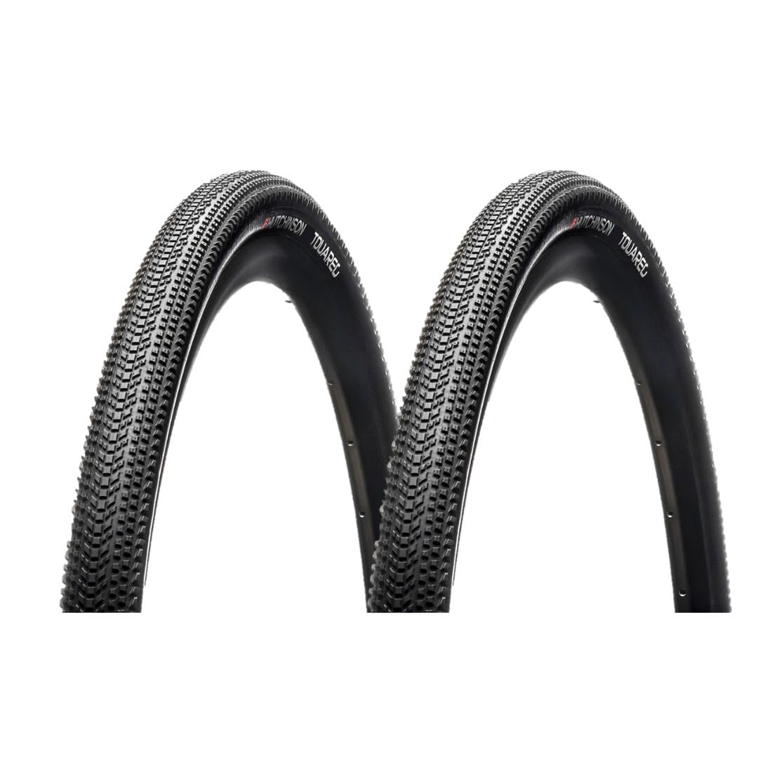 HUTCHINSON TOUAREG -JUEGO DE DOS Neumático de grava - Para senderos caóticos - Fuerte y duradero - Talones rígidos - Negro - Tipo de tubo - 700 x 40 mm