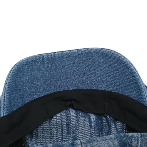 Sparkly Rhinestone Star Denim Newsboy Cap for Women Girls Y2K Fashion Visor Beret Cabbie Hat Pageboy Cap 6