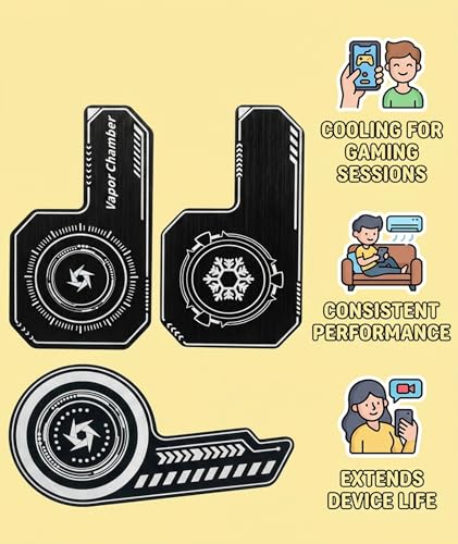 Image of 2-3PCS Cooling Pad, Cooling Pad for Mobile, Mobile Cooler, Phone Cooler for Extended Gaming Sessions, Phone Cooler for Heavy Smartphone Usage (3pcs(Black) B)