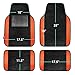 FH Group Automotive Floor Mats – Universal Fit Premium Carpet Car Mats with Driver Heel Pad, Full Set for Cars, SUVs & Trucks - Orange
