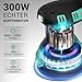 DCA Exzenterschleifer 300W, 125MM Schleifmaschine mit 6 Geschwindigkeiten, Max.12000 U/min, 0.3L Staubfangbehälter und Aubgeschützter Schalter, 10 Schleifpapier für Schleifen, Polieren von Holz, DIY