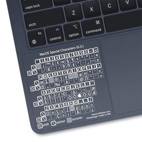 Synerlogic for MacOS Special Characters Cheat Sheet Sticker...