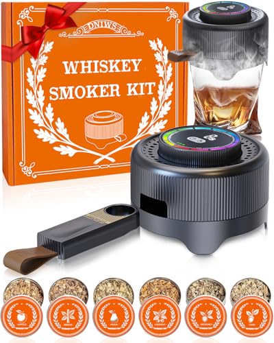 Electric Whiskey Smoker Kit with Adjustable Smoke Levels ＆ LED