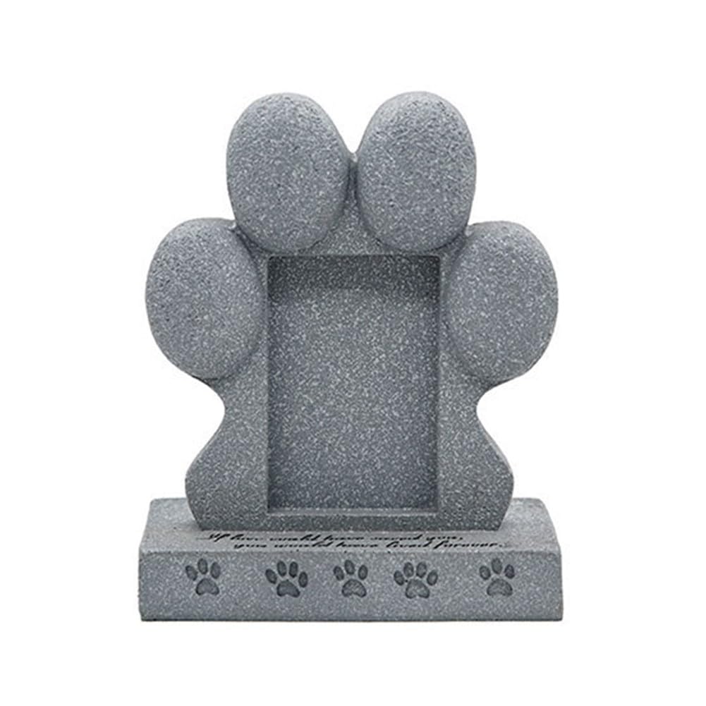 Placa conmemorativa de resina para mascotas con marco de fotos impermeable para exteriores