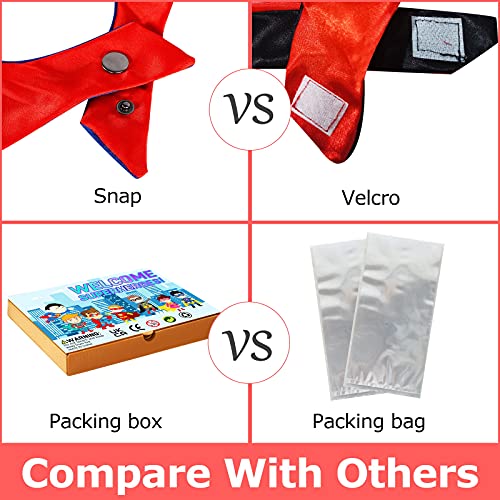 Superhero Capes for Kids,Hero Capes and Masks Fit for 4-12years old boy and girls Dress up and Holiday Costumes.3