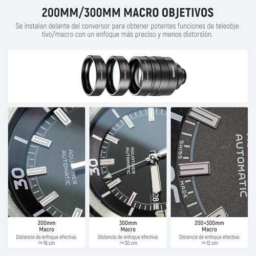 NEEWER 2 Convertidores Macro Lentes de 17mm Rosca para iPhone Android Samsung Xiaomi LS-79 4