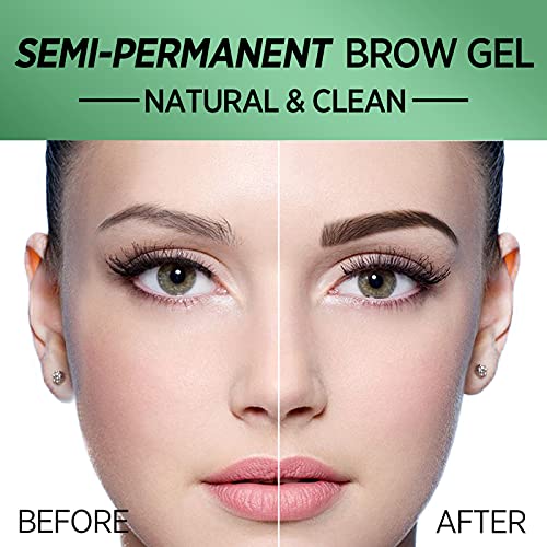 Cilrofelr Peel Off Eyebrow Gel Tint, Upgrade Tattoo Brow Gel For Up To 3 Days, Long Lasting, Waterproof And Smudge-Proof Eyebrow Makeup, Brown #TOP3