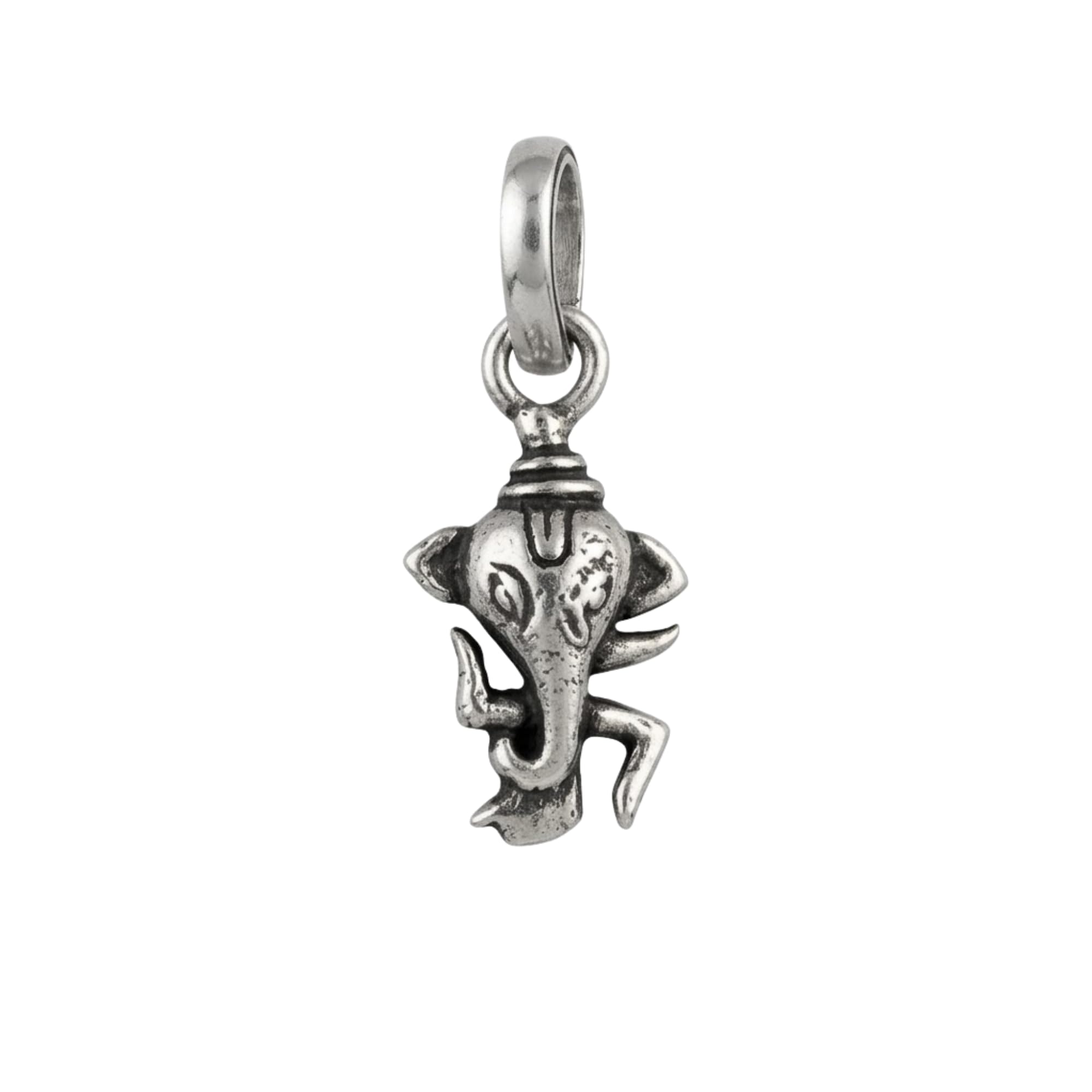 925 Sterling Silver Lord Ganesha Pendant for Men & Women | Oxidised Ganpati Charm Pendant | Spiritual Hindu Jewellery | Handmade Religious Pendant | 2.5 x 1 CM-image-30