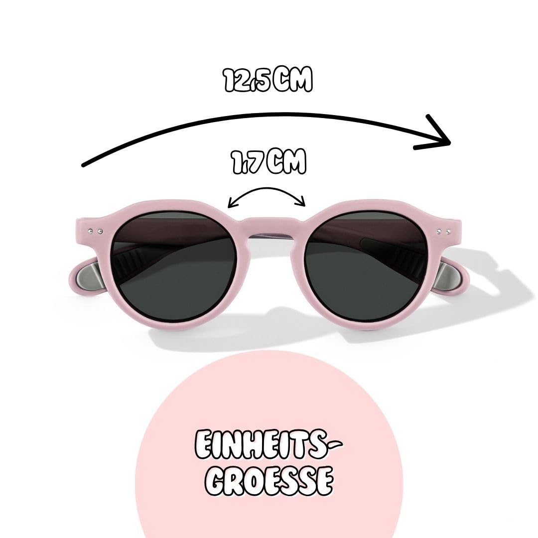 Kinder Sonnenbrille 3–8 Jahre – UV400 Schutz & polarisierte Gläser – Flexibel & bruchsicher – Rutschfeste Bügel – Leicht & stylisch für Jungen & Mädchen