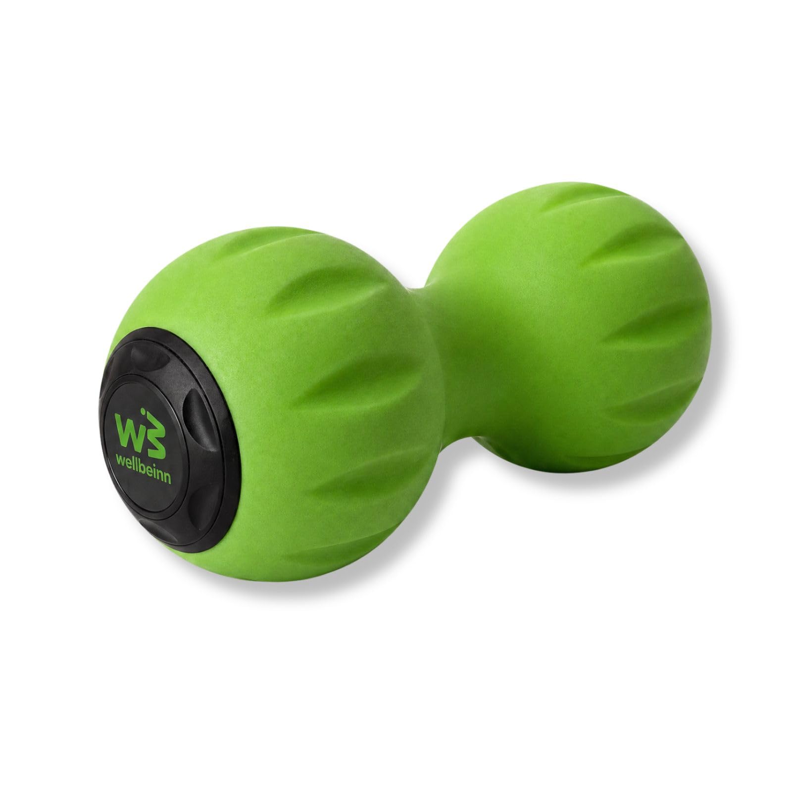 WELLBEINN Rollinn Peanut | Masajeador Vibratorio en Forma de Cacahuete | Para Espalda, Cuello y Gemelos | Vibración Ajustable | Alivio de Tensión Profunda | Compacto y Portátil