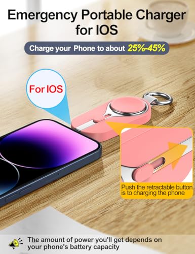 Keychain Portable Charger for IOS,3000mAh Mini Power Bank for Apple Watch,Travel Wireless Magnetic Battery Pack Compatible with Apple iWatch Accessories Series 9,8,UItra,7,6,5,4,3,2,1,SE,Nike,Pink