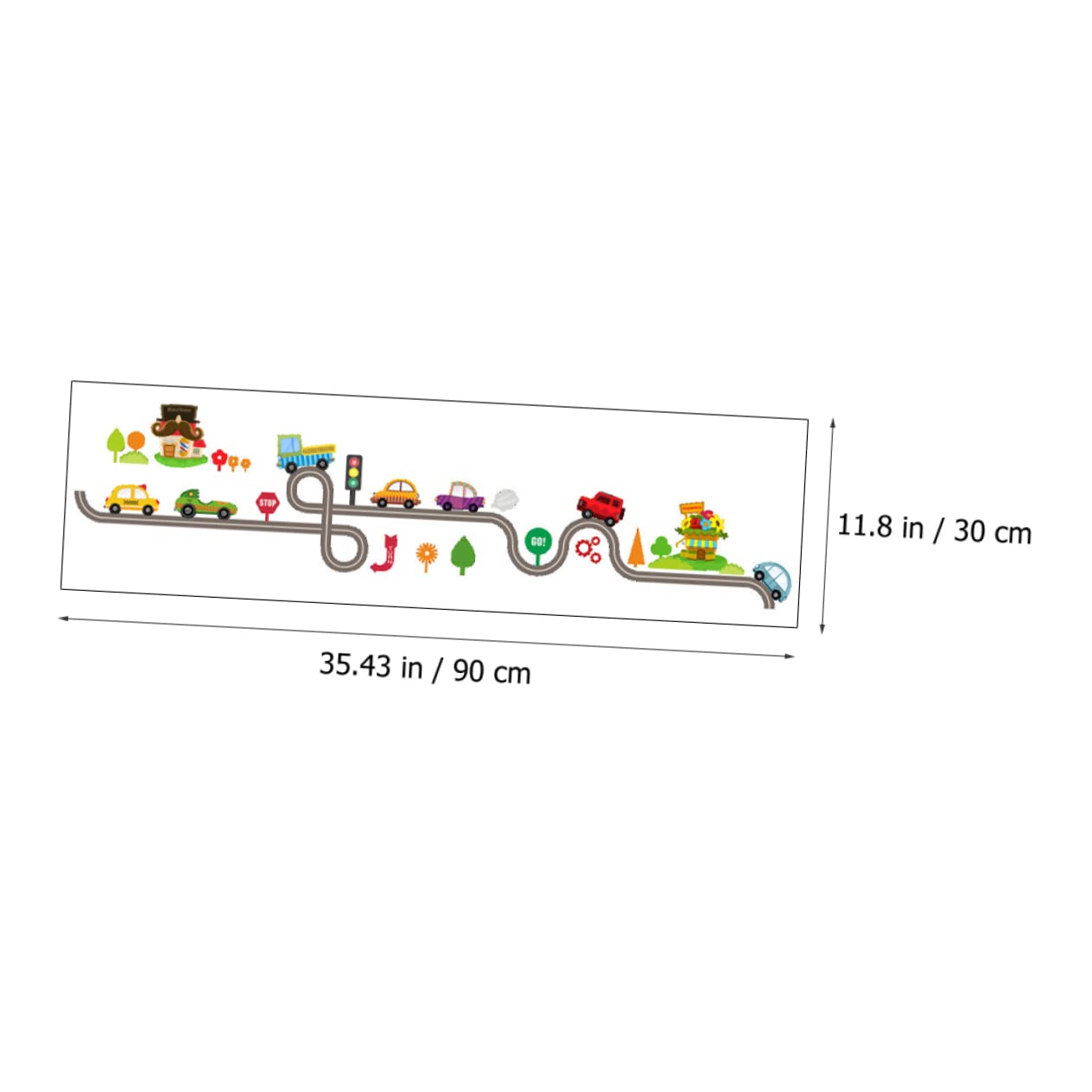 Cabilock 3 Set Di Adesivi Murali Per Cameretta Bambini Adesivi Decorativi Per Bambini Piccoli Adesivi Murali Rimovibili Per Treni E Auto 2 Fogli * 3