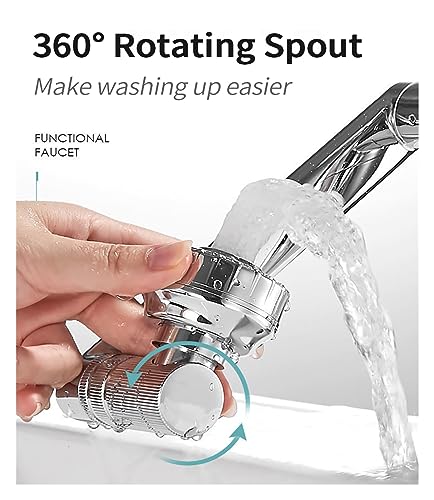 Robinet de salle de bain chrome rotatif 1080° mitigeur chic et durable - 6