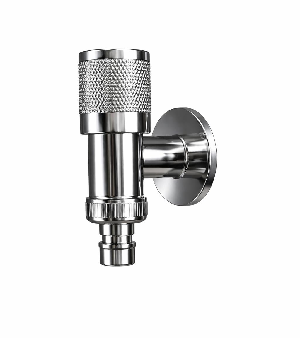 BATH GURU (Grass) Washing Machine Nozzle Tap | Zinc Body Washing Machine Inlet Faucet Chrome Finish | Universal Water Inlet Valve Plastic Handle | Wall Mounted Tap for Fully Automatic Washing Machines-image-40