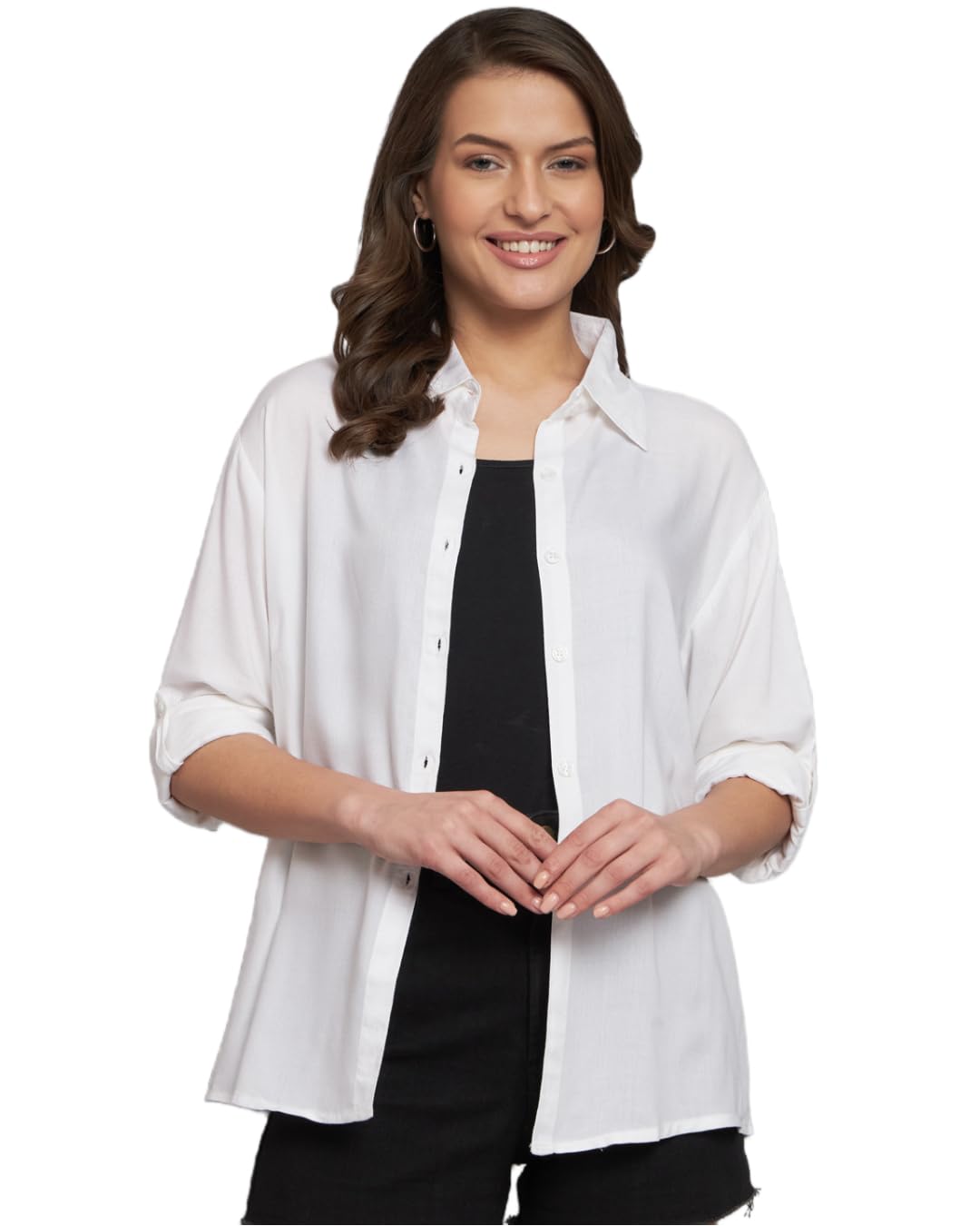 Women Regular Fit Solid Casual Shirt
