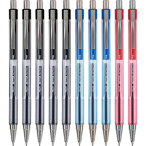 Image of Pilot Better Ball Point Retractable Pens, Fine Point, Assorted Colors, 10 Count (16770)