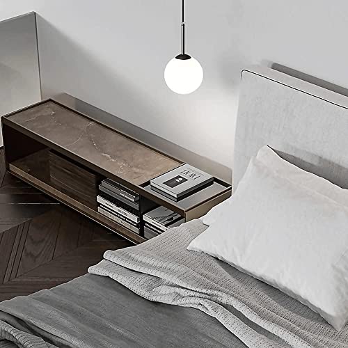 Lámpara Mid Century H3TF5J en latón y vidrio opalino 4
