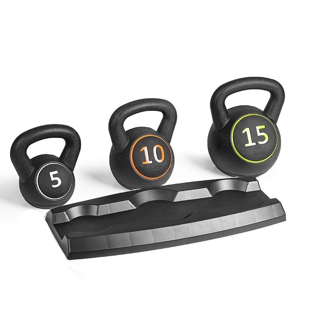 Kettlebells AGYH 3 Racks, Heimtrainings- Und Bauchbeinkrafttrainingsgeräte, rutschfeste Stummschaltung, 5 Lb / 10 Lb / 15 Lb