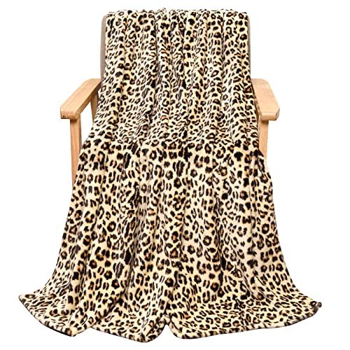 Wish Tree Leopard Blanket, Cheetah Print Blanket Fuzzy Plush Fleece Throws And Blankets With Leopard Print For Sofa, Couch, Bed (60 * 80 Inches) #TOP1