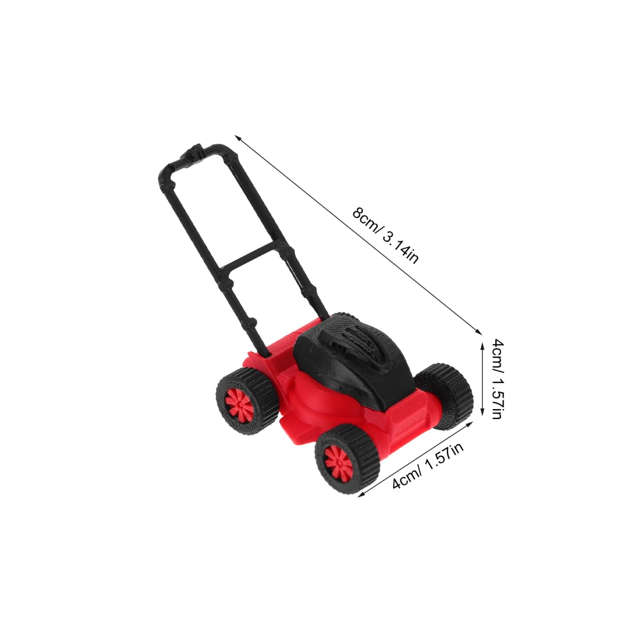 SEWACC Miniature Lawn Mower Toy, Dollhouse Mini Lawn Mower Figurine - Image 4