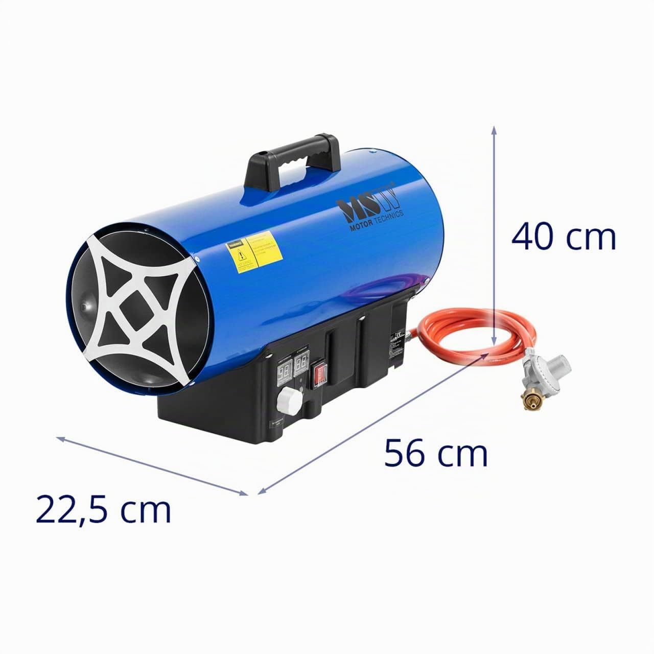 MSW MSW-GH-BD-30000 Canon à air chaud 30000 W 310 m² Chauffage de chantier gaz Canon à air chaud fioul Canon à chaleur gaz