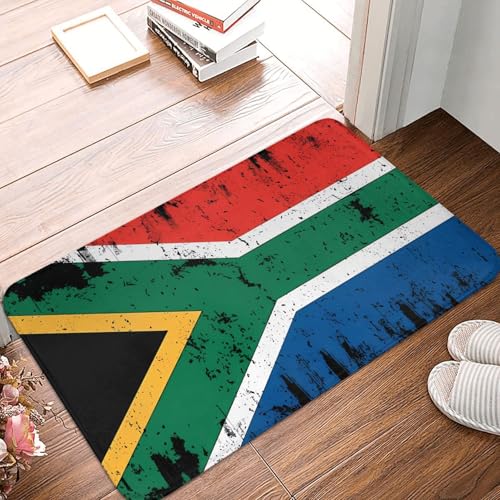 CRAYUKT South Africa Flag South African Root Door Mat Entrance Welcome Mat Non Slip Carpet Home Decor 15.7 X 23.6 in