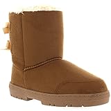 Womens Twin Bow Tall Classic Fur Waterproof Winter Rain Snow Boots