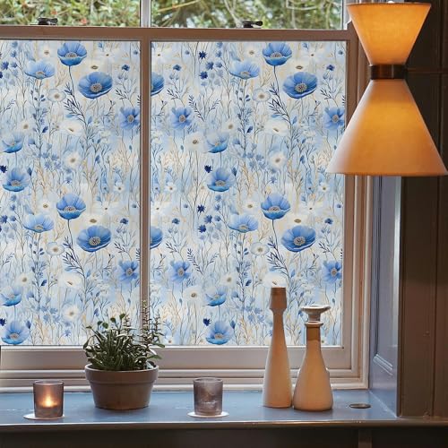 Vinilo decorativo para ventana 15.7x118 pulgadas azul miniatura 3