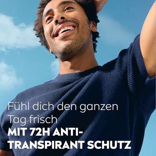 NIVEA MEN Fresh Active Deo Roll-On, Antitranspirant für 72h antibakteriellen Schutz, Deodorant mit einzigartiger INFINIFRESH Formel und wertvollen Meeresextrakten (50 ml)